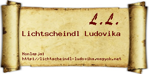 Lichtscheindl Ludovika névjegykártya