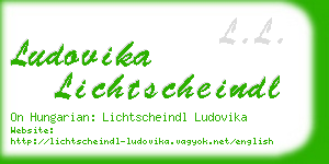 ludovika lichtscheindl business card